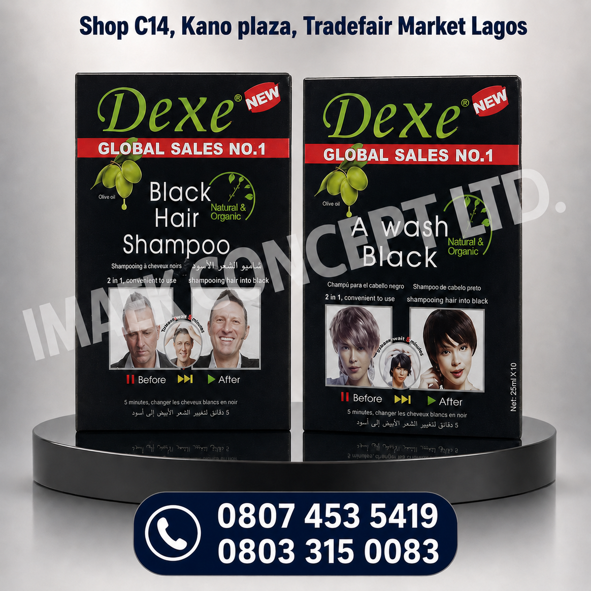 DEXE black hair Dye shampoo